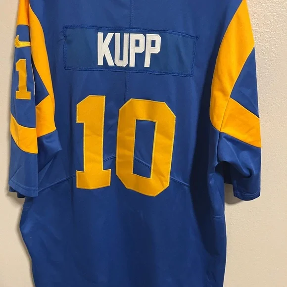 Nike Rams Blue and Gold Super Bowl LVI Patch Jersey Kupp #10 - Picture 6 of 6